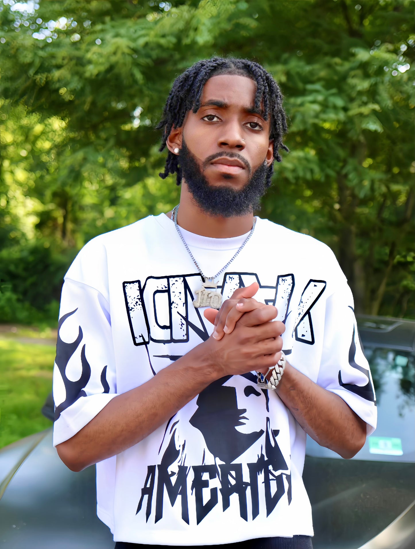 One People Oversized Cropped Tee - White