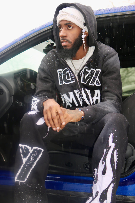 “Black Ice” Yaadi Rhinestone Set